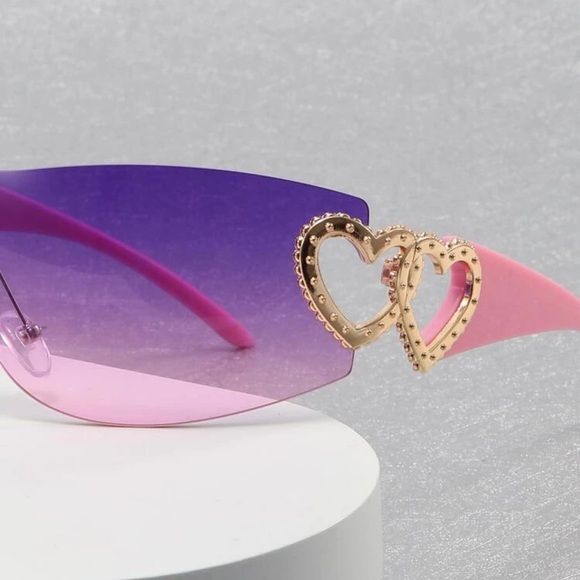 Purple/pink Y2K Sunglasses - Picture 2 of 8